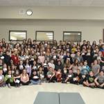 Sixth-graders at Sequim Middle School celebrate their SMS Honor Roll honors.