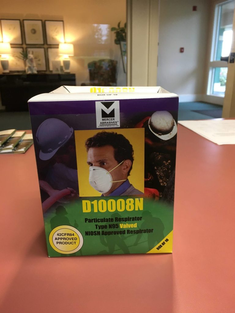 Sunland Golf & Country Club members recently donated more than 400 N-95 masks recently to Olympic Medical Center, to help the facility treat patients during the novel coronavirus pandemic. Photo courtesy of Donna Carson