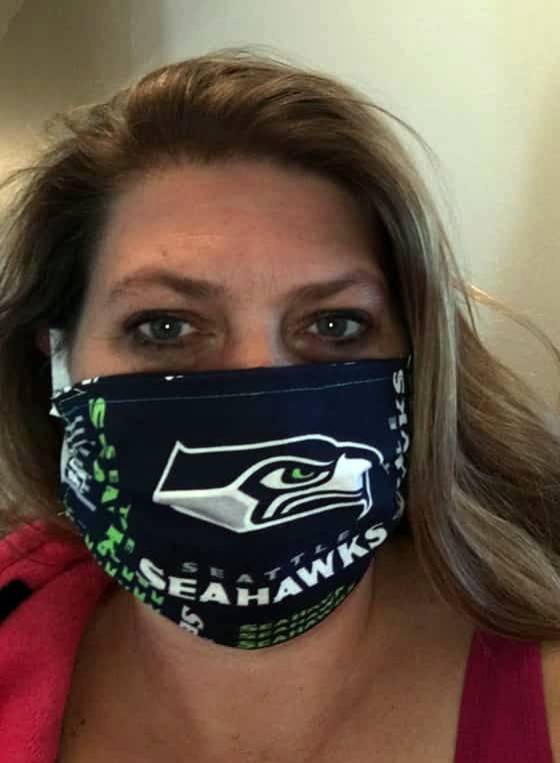 Tara Velarde said shes made more than 300 face masks for local workers that requested them from her following a Facebook post she shared. Once she finished 500 masks to fulfill personal requests, she plans to help the Sequim Face Masks Challenge. Photo courtesy of Tara Velarde