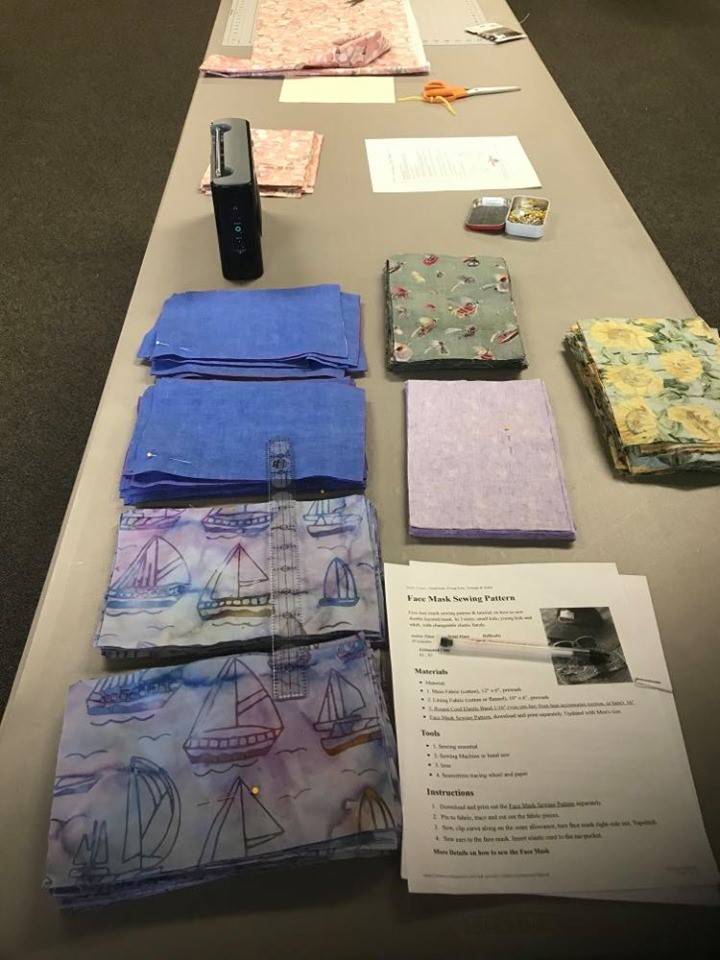 Sequim Community Church remains one of the drop-off and pick-up spots for face masks, gowns and materials to make the items for local workers. Photo courtesy of Sequim Community Church