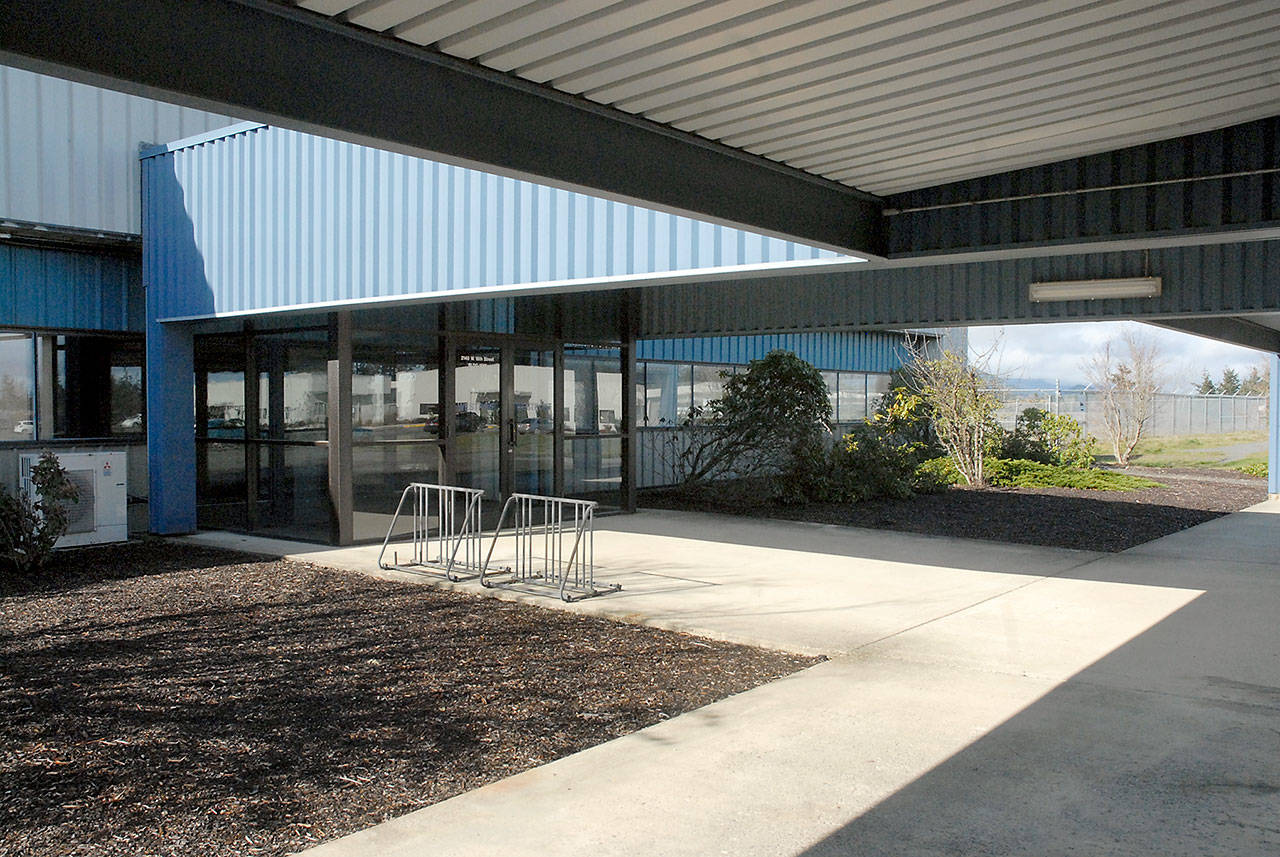 The 1010 building near William R. Fairchild International Airport will be used to provide the homeless population a place to rest and recover during the coronavirus outbreak. Photo by Keith Thorpe/Peninsula Daily News
