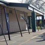 A new fence went up around Helen Haller Elementary during Spring Break to limit access into the school. Sequim Gazette photo by Matthew Nash