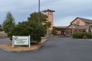 A church congregational vote for a land lease to allow an eight-room family shelter west of Dungeness Valley Lutheran Church is on hold until meeting regulations are lifted due to the coronavirus. Sequim Gazette file photo by Matthew Nash