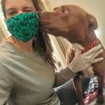 Kenny Abrams, a Olympic Peninsula Humane Society staff member, holds OPHS resident Lulu. Photo courtesy of Olympic Peninsula Humane Society