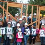 Habitat for Humanity of Clallam County celebrates construction of a home for an Olympic Peninsula resident in July 2019. WeDo Fudge will contribute 20 percent of sales in May 2020 to the nonprofit. Submitted photo
