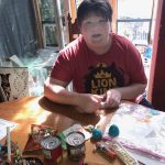 Julie Catterson of Port Angeles enjoys her Mosaic at Home care bag. Submitted photo