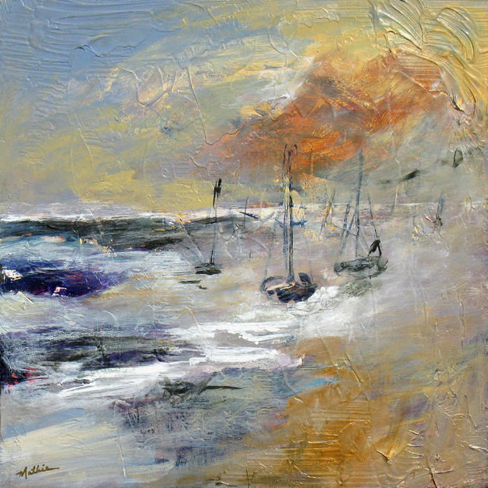 Quiet Harbor II by Christopher Mathie, a featured artist in the Port Angeles Fine Arts Centers Earth: An Abstract exhibit. Submitted art