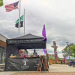 Megan and Andrea Mingiano, newcomers to the community, bring authentic Italian, handcrafted stone-fired pizza stateside at their Ulivo Pizzeria booth. Photo by Emma Jane Garcia