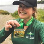 Emma Swan, Executive Assistant of Human Resources at Olympic Medical Center, completes her OMCares half marathon. Submitted photo