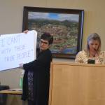 In March, Nicole Clark, left, and Vicki Lowe, right, along with Shenna Younger asked Sequim City Council to draft a resolution against systemic racism after seeing Facebook posts on the Save Our Sequim Facebook page. Page organizers deleted and denounced the comments, they said. Now Younger seeks a resolution from the city council to denounce racism, discrimination and hate speech. Sequim Gazette photo by Matthew Nash