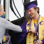 Silver linings for SHS’s purple, gold at drive-in commencement ceremony