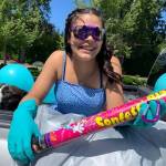 Tayler Rome is all smiles at Sequim Middle Schools eight-grade drive-thru graduation on June 17. Photo by Allison Hastings