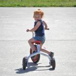 Aria Fries, 3, takes to the open court at Bibity Bobity daycare last week. The center is one of a few that remained open during the pandemic. Sequim Gazette photo by Matthew Nash