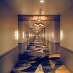 A hallway on the 7 Cedars Hotels top floor is deorated with themed art and carpeting as the facility nears being ready for occupancy. Photo by Keith Thorpe/Olympic Peninsula News Group