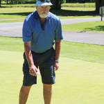 Frank Herodes celebrates a hole-in-one at Sunland Golf & Country Clubs fifth hole on July 15. Submitted photo