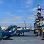 In early August, Diamond Points John Johnsons T-6 travels from San Diego to Pearl Harbor for the 75th commemoration of the end of War War II in the Pacific Ocean. Johnson and his neighbor Dave Richardson will fly the plane as part of the celebration. Photo courtesy of Dave Richardson