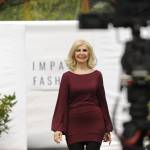 Cherie Kidd of Port Angeles walks the runway for Impact Fashion on Aug. 6 promoting sustainable fashions. Kidd said shes intrigued by the nonprofit creator Sica Schmitzs message and believes she created a wonderful effort that so many people believe in. Sequim Gazette photo by Matthew Nash