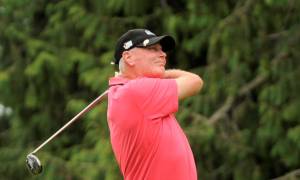 Mike Mullikin of Sequim tees off on the second hole of the 2020 Clallam County Amateur Championship at Sunland Golf Country Club on July 11. Mullikin took Sunlands Mens Club Championship this August, his fourth consecutive club title, shooting a gross score of 240 over three days. Sequim Gazette file photo by Michael Dashiell