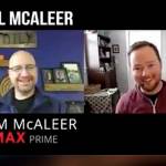 Michael McAleer of Team McAleer RE/MAX Prime, left, talks with James Castell of Castell Insurance in the first episode of Clallam Corner, Castells web video series.
