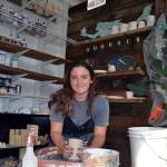 Sequims Sydney Swanson, 18, recently started up Sunshine Ceramics Studio as an outlet for her to relieve the stresses of the day. To help bring some light to others, she places a few mugs each month along the Olympic Discovery Trail. Sequim Gazette photo by Matthew Nash