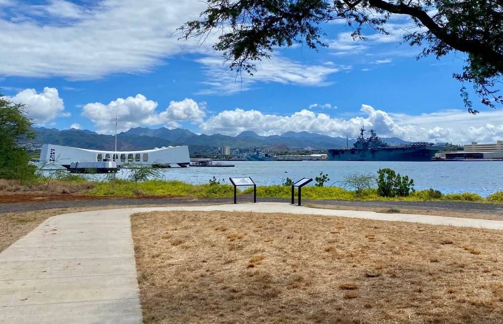 John Johnson said he was able to walk around Ford Island and see the USS Arizona memorial and take in the important history of World War II. Photo courtesy of John Johnson