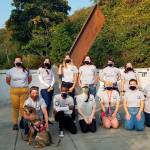 AmeriCorps Volunteers visit the 9/11 Memorial Park in Port Angeles from 9:11 a.m. to 9:11 p.m. on Sept. 11, holding a vigil and cleaning up the park in honor of those lost, as part of United Way of Clallam Countys 2020 Annual Campaign. Volunteers with the Olympic Peninsula Rowing Association were also on site to beautify the park and donate time. Submitted photo