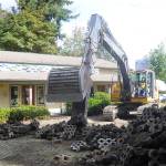 Crews began clearing the site for a $4.5 million expansion of the Dungeness River Audubon Center last week. Sequim Gazette photo by Michael Dashiell