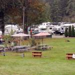 Last week, travel trailers and RVs fill up spaces at John Waynes Waterfront Resort at Sequim Bay east of Sequim. Photo by Keith Thorpe/Olympic Peninsula News Group