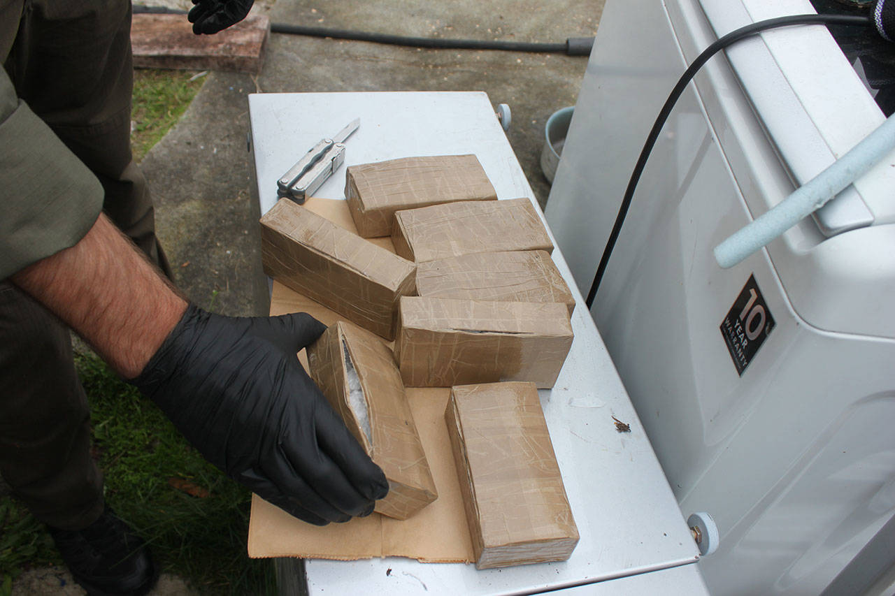 Some of the 8.8 pounds of methamphetamine seized Oct. 9 by law enforcement officers at a Sequim residence. Photo courtesy of Olympic Peninsula Narcotics Enforcement Team