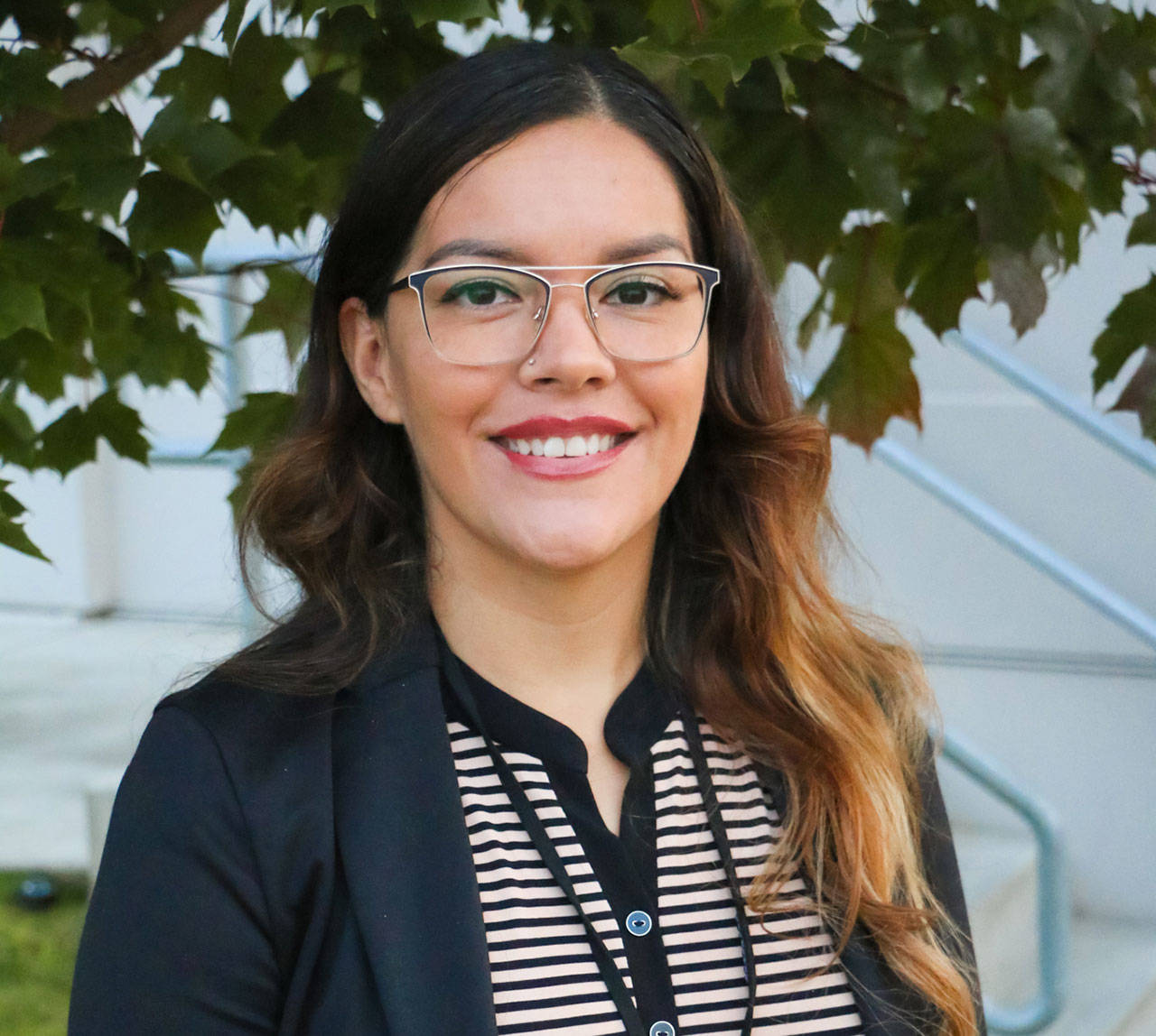 Nina Hill, laboratory operation manager at Olympic Medical Center, was recently presented with a leadership ward for her efforts to improve COVID-19 send-out testing. Submitted photo