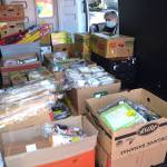 This year, the Sequim Food Banks Family Holiday Meal Bag distribution shifts to one day from 11 a.m.-2 p.m. Nov. 20 as a drive-thru at Carrie Blake Community Park. Andra Smith, the food bank executive director seen here in the facilitys new van, said they made the change to due to COVID-19 precautions while still honoring the food banks tradition of providing a meal for families for Thanksgiving. Sequim Gazette photo by Matthew Nash