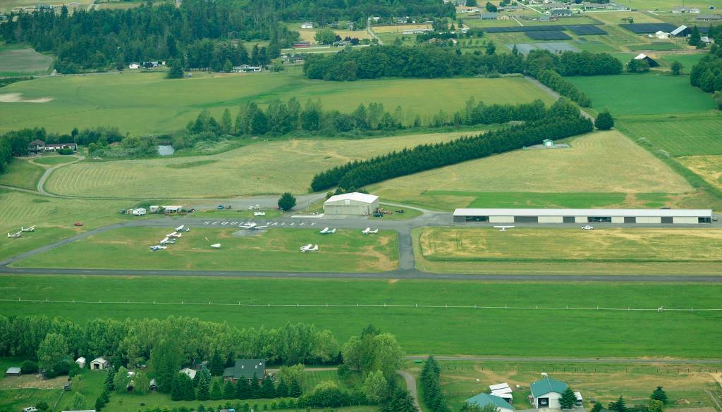Sequim Valley Airport, pictured here in 2014, is for sale as president-manager Andy Sallee looks to write a new chapter in the community airports story. Sequim Gazette file photo by Michael Dashiell