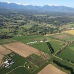 From the sky, heres a southwest view over the Sequim Valley Airport and surrounding land. Photo courtesy of Andy Sallee/Sequim Valley Airport