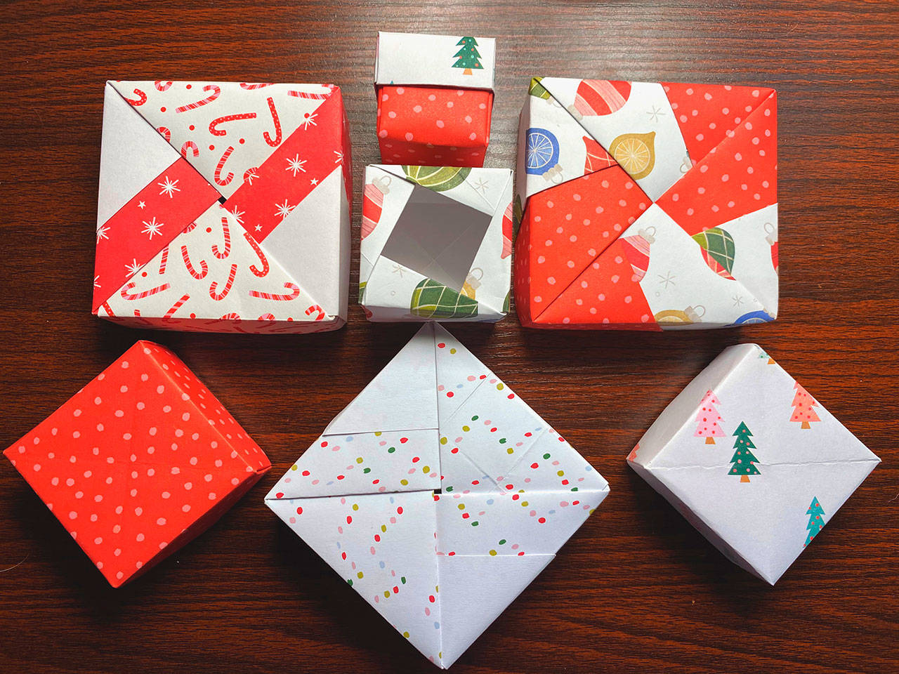 Learn how to make origami boxes using kits and a Zoom workshop on Dec. 17, part of the North Olympic Library Systems CreativiTea series. Photo courtesy of North Olympic Library System