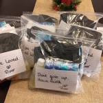 Each care package from 14-year-old River Jensen features a personal note of support. Photo courtesy of Anna Larsen