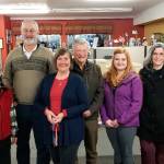 The 2021-2022 Clallam County Republican Party Executive Committee includes, from left: Richard Swan, Martha Ireland, Brian Pruiett, chair Sue Forde, Dick Pilling, secretary Ashley Beis, Jayna Lehmer and Lois Perry. Others named to the executive committee participated via Zoom. Submitted photo
