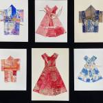 Sequim artist Linda Carlsons origami cards are on display at the Port Townsend exhibit, Pandemic. Submitted photo