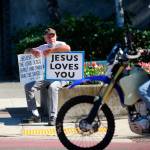 Jim Nightingale of Carlsborg said hes taken a break from holding scripture signs encouraging drivers due to cold weather, the pandemic, and recently marrying. He plans to return to promoting his faith in downtown Sequim, but hes unsure when hell do so. Sequim Gazette file photo by Michael Dashiell