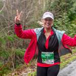 Julie Haguewood is all smiles at the Elwha River Bridge Run in 2020. Submitted photo