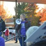 Jodi Wilke, chair for Save Our Sequim, spoke on Oct. 28, 2019 outside the Sequim Civic Center saying the Jamestown SKlallam Tribes proposed medication-assisted treatment clinic falls within a public evaluation process that should be rigorous and complete. Sequim Gazette file photo by Matthew Nash