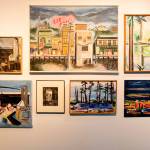 A selection of Esther Websters historically significant paintings includes scenes of local industry, business and recreation. Photo by Nora Pitaro