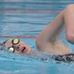 Mia Coffman looks to ear a strong finish in the 200 free as she and the Wolves wrap up the regular season at YMCA of Sequim on March 5. Sequim Gazette photo by Michael Dashiell