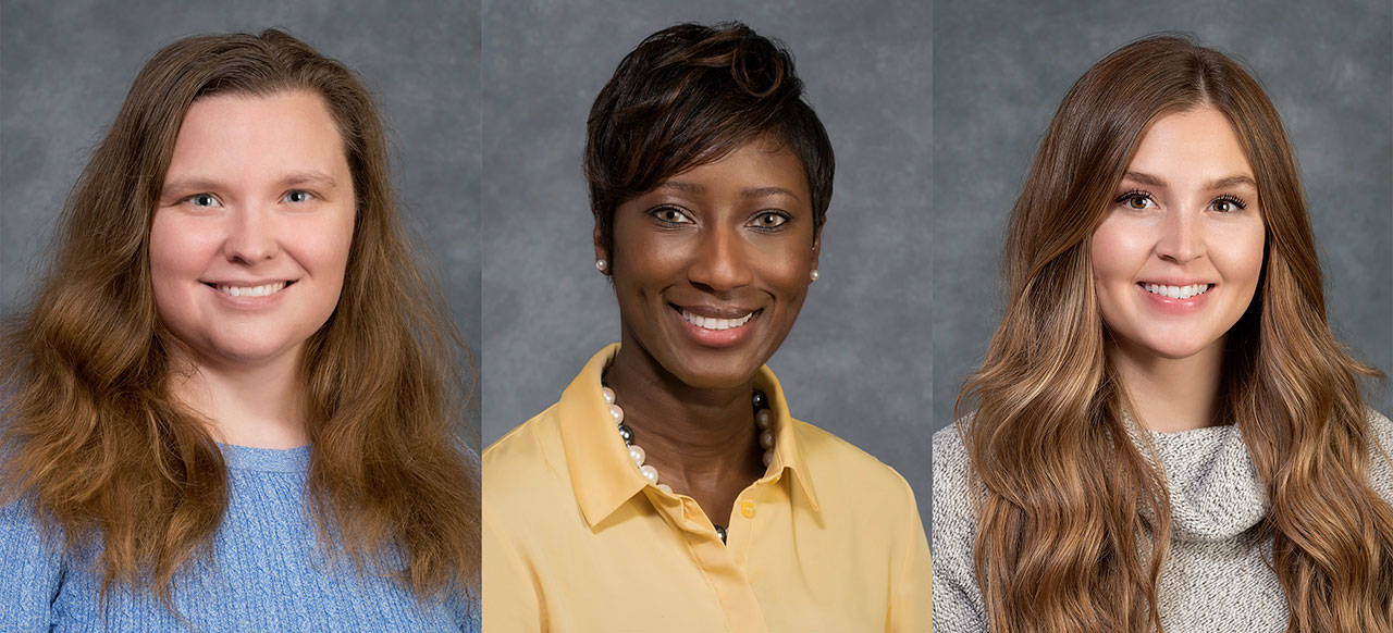 Olympic Medical Physicians walk-in clinic in Port Angeles recently added staffers (from left) nurse practitioner Jessica Cooper, Dr. Naffie Ceesay and certified physician assistant Savannah Ketterer. Photos courtesy of Olympic Medical Center