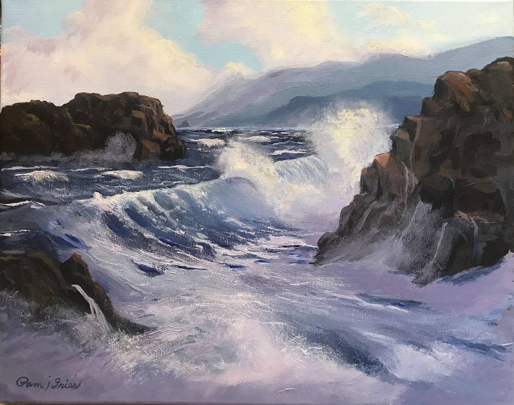 Seascape by Pam Fries, a featured artist at the Blue Whole Gallery in Sequim this April. Submitted art