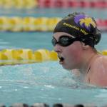 Sequims Madelyn Pickens places 10th overall in the 200 individual medley at the Olympic League finals, held virtually on March 11.