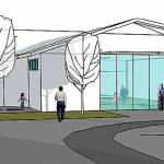 A proposed expansion of the Sequim Library includes a new entryway. Artwork courtesy of North Olympic Library System