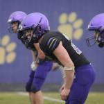 Sequim Highs football squad saw three defensive players earn spots on the all-Olympic League North Division team, including linebackers Isaiah Cowan (center) and Walker Ward. Sequim Gazette file photo by Michael Dashiell