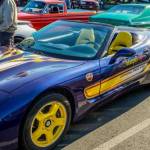 The impromptu April 17 car show at Sequim Village Center on April 17 included an Indianapolis 500 pace car. Photo by Bob Lampert