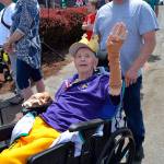 Myron Tetrud waves hello at the 2017 Sequim irrigation Festival Grand Parade. Sequim Gazette file photo by Matthew Nash