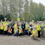 Jamestown Family Clinic workers and Community Emergency Response Team volunteers celebrate the final day of the mass vaccination drive-thru clinic on April 29 at Carrie Blake Community Park in Sequim. Submitted photo